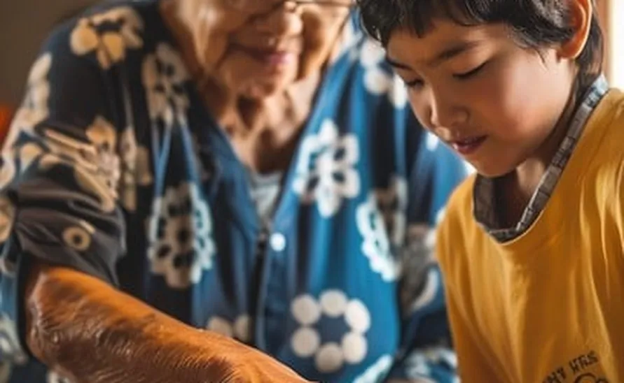 Grandmother cooking traditional recipes